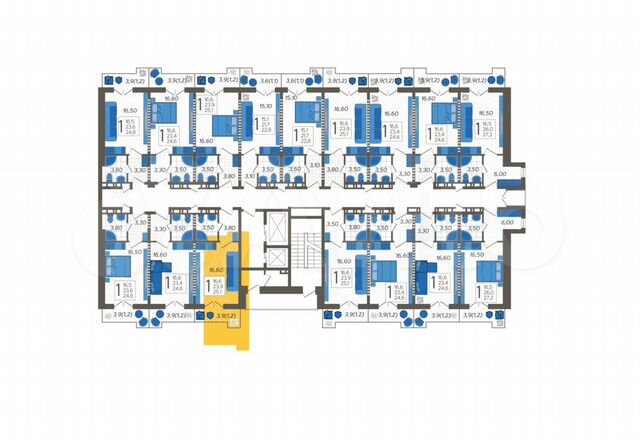 Апартаменты-студия, 25,1 м², 8/12 эт.