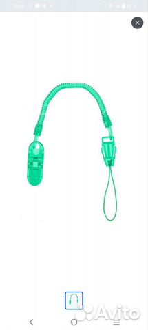 Держатель на пружинке-цепочке для пустышки