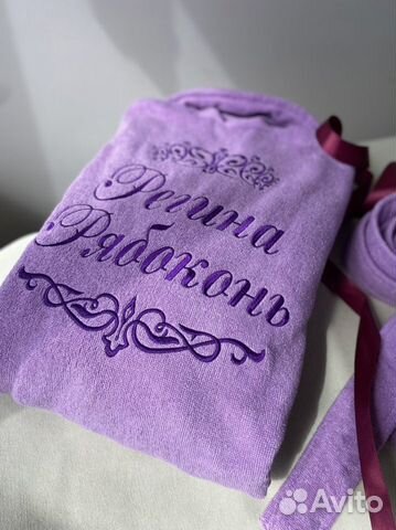 Халат махровый женский Премиум с именной вышивкой