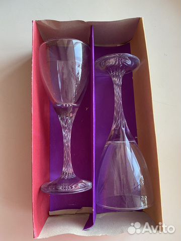 2 фужера, подарочный набор. Новый