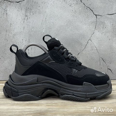 Кроссовки Balenciaga Triple S Black Размеры 36-45