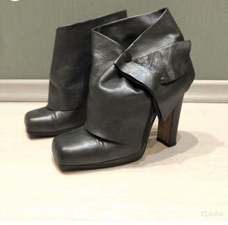 Кожаные ботильоны