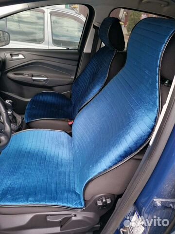 Накидки велюр синие