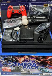 PS4 Pro. 999 Игр. 3 Tb. VR шлем. Новая. 7.50