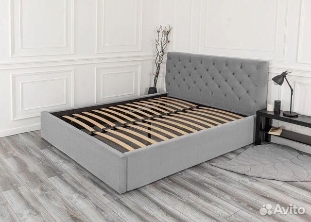 Кровать 160х200 серый Барокко