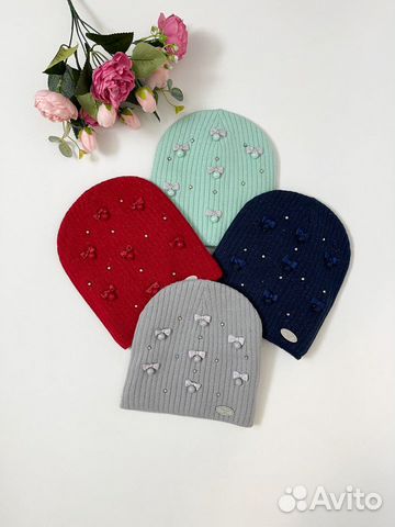 Новая демисезонная шапка для девочки 5-10 лет