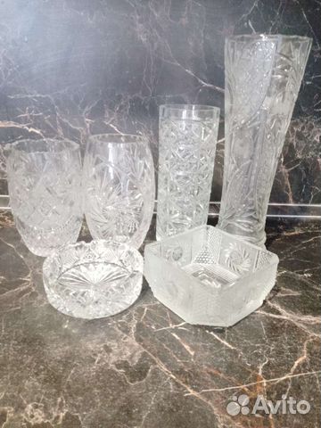 Ваза для цветов хрустальная