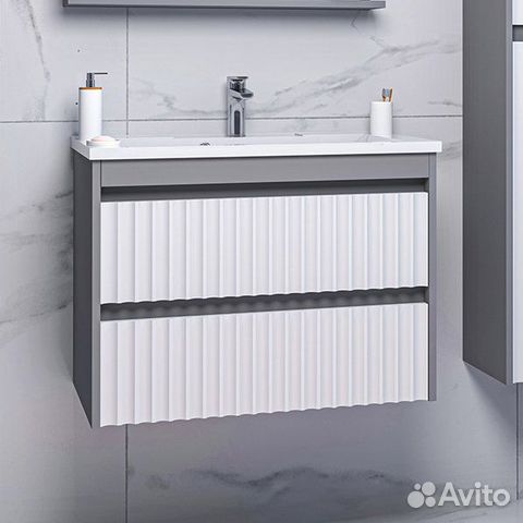 Тумба с раковиной Brevita Balaton 75, подвесная, к