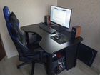 Компьютерный стол Комфорт черный с черным