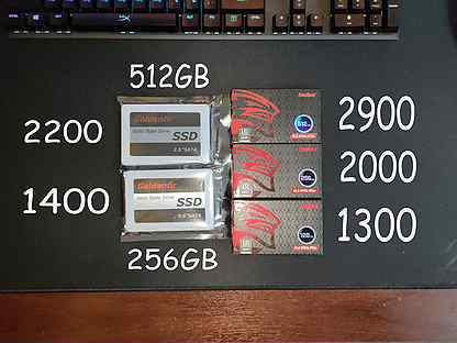 SSD 128, 256, 512 gb, 1 tb 2.5 и nvme m.2 новый