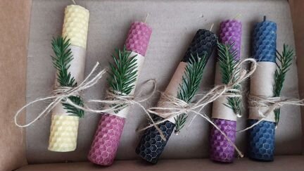 Свечи из вощины ручной работы