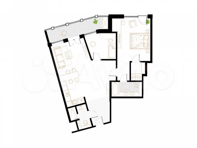 3-к. апартаменты, 96,8 м², 2/5 эт.
