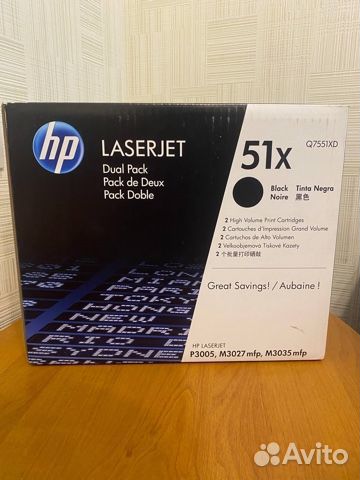 Картридж HP Q7551XD, черный