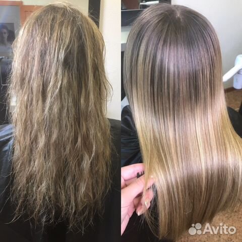 Кератиновое выпрямление волос