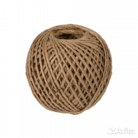 Шпагат джутовый 50 метров для рукоделия, упаковки