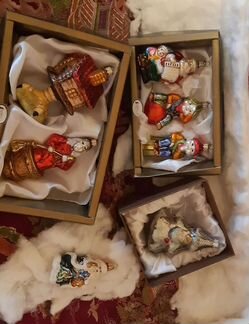 Новогодние ёлочные стеклянные игрушки