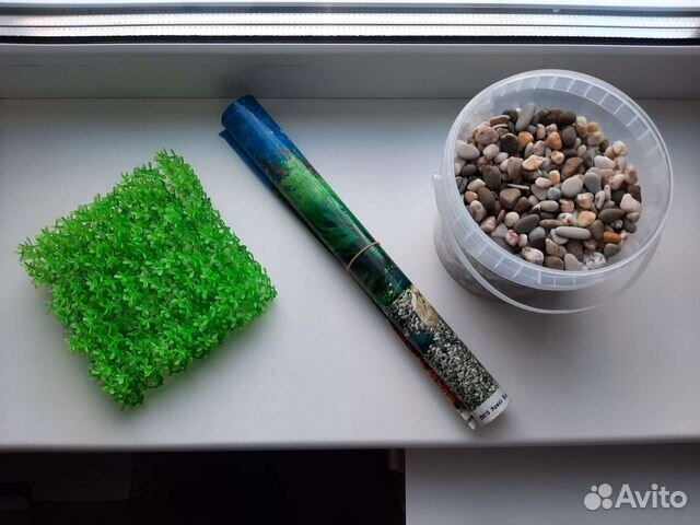 Иск. растения, фон, грунт для аквариума