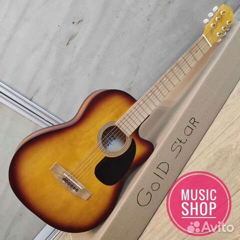 Гитара акустическая с широким грифом новая