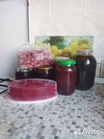 Варенье вишня и малина замороженная, джем