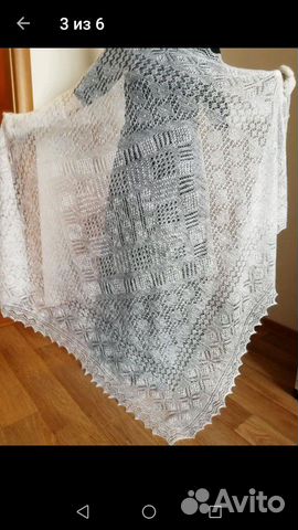 Паутинка пуховая, платок