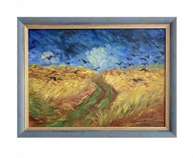 Картина маслом Пшеничное поле с воронами