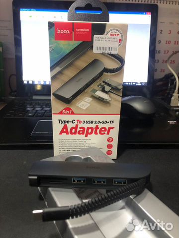 USB-хаб Hoco HB17 Metal Gray