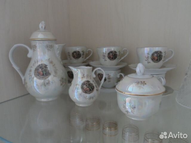 Кофейный сервиз гдр (Kahla) с мадоннами