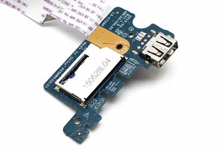 Плата USB разъема + cardreader для ноутбука HP15ac