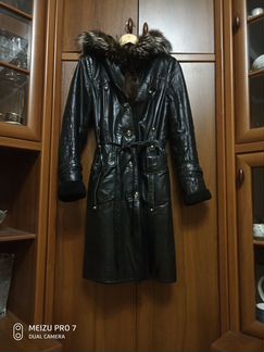 Кожаная дубленка женская