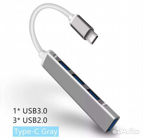 Type-c usb 3.0 хаб 1к4