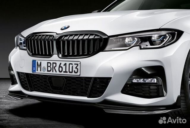 Чёрная Решётка радиатора BMW 3 G20 N1 8075665-17