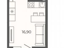 Квартира-студия, 23,8 м², 22/26 эт.