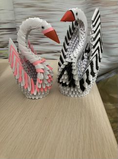 Лебедь оригами