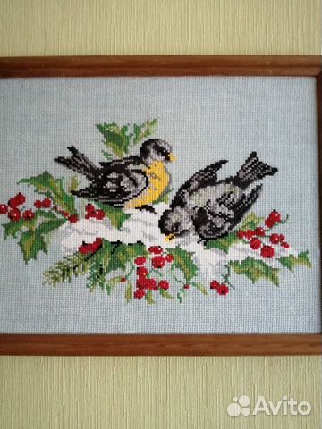 Картина вышитая