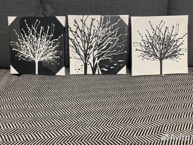 Новая трилогия черно-белых картин Дерево