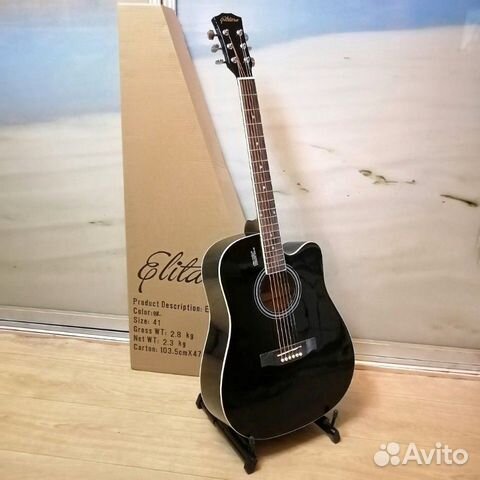 Гитара акустическая 41 дюйм новая с анкером