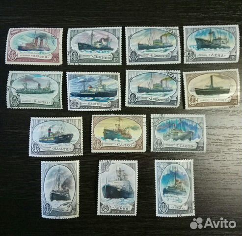 Марки (корабли, СССР, Болгария, 1960-1981 гг.)