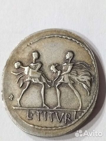 Монета, изображающая похищение сабинянок