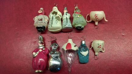 Редкие елочные игрушки из набора малютка. 10шт ст