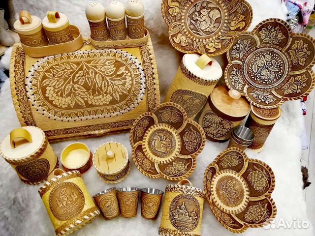 Теусок, берестяные изделия, Хлебница