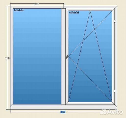 Окно стандартное в 3 стекла