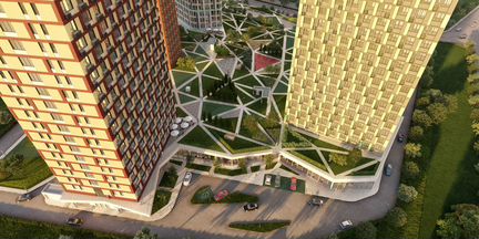 1-к апартаменты, 44.2 м², 12/21 эт.