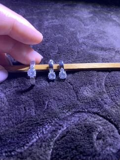 Серебряный набор: кольцо и серьги