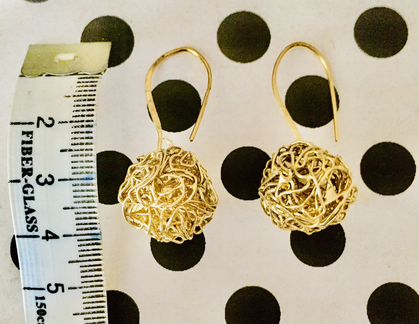 Серебряные серьги Oxette с позолотой
