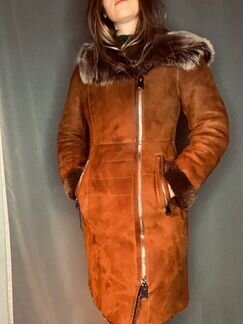 Дубленка шуба s-m натуральный мех