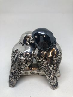 Серебряная статуэтка птиц из серебра