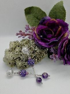 Серьги с аметистом