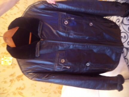 Куртка кожаная на меху р.50