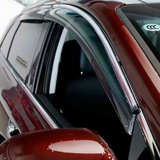 Дефлекторы Infiniti QX50 хром нержавеющий молдинг