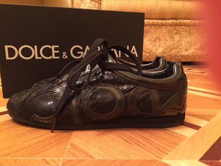 Чёрные кеды / кроссовки Dolce&Gabbana, оригинал